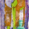 blue green brown monotype